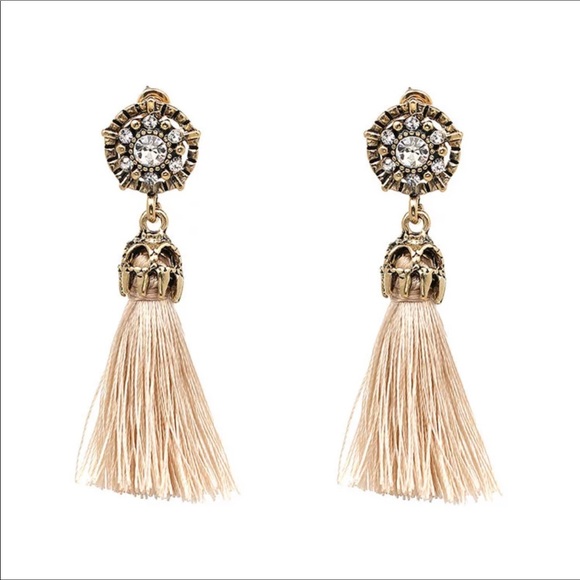 Jillerellas Castle Jewelry - Swarovski French Tassel Earrings New With Tags